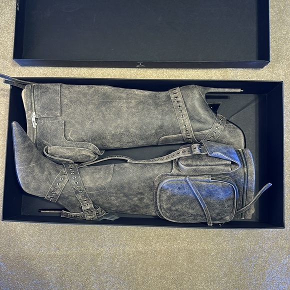 NEW retrofete Yasmine Boot in Vintage Black HEELS POCKET STORAGE LEATHER - Picture 8 of 10